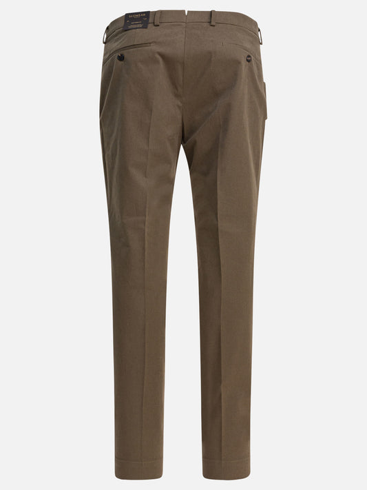 Tailored trousers Solid colour Brown - Incotex Men | PLP | VIETTI Online Store | 2