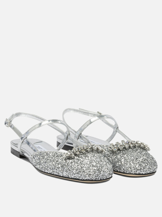 Mary Jane ballet flats 100% calf - 100% calf Silver - Jimmy Choo Women | PLP | VIETTI Online Store | 2