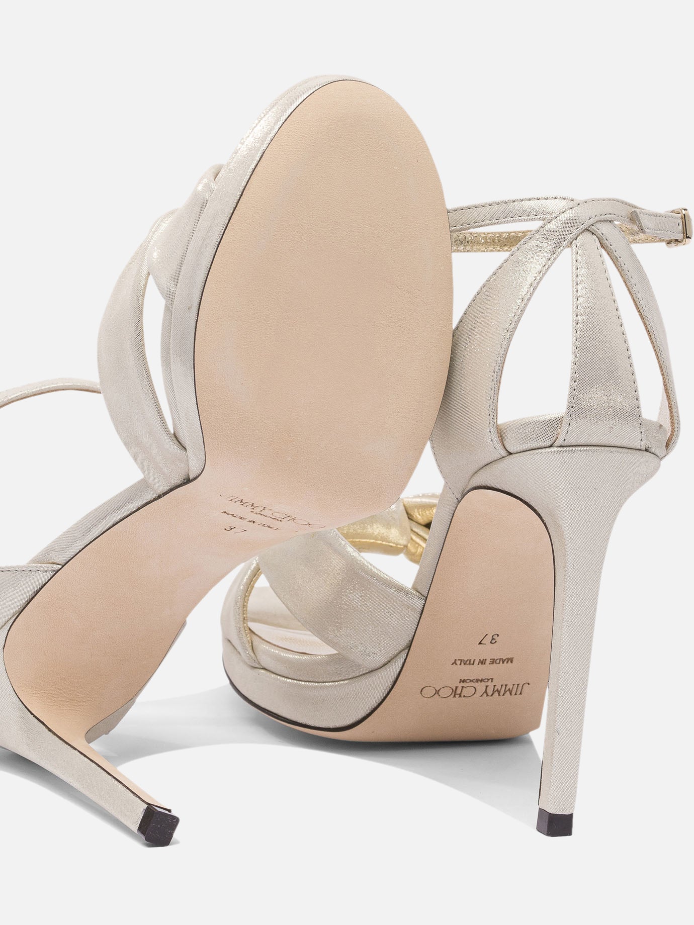 Sandali con tacco 100% calf - 100% calf Oro - Jimmy Choo Donna | PDP | VIETTI Online Store | Zoom-Modal_5