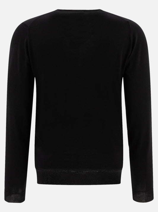 Crewneck sweaters Solid colour Black - John Smedley Men | PLP | VIETTI Online Store | 2
