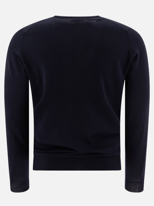 Crewneck sweaters Solid colour Blue - John Smedley Men | PLP | VIETTI Online Store | 2