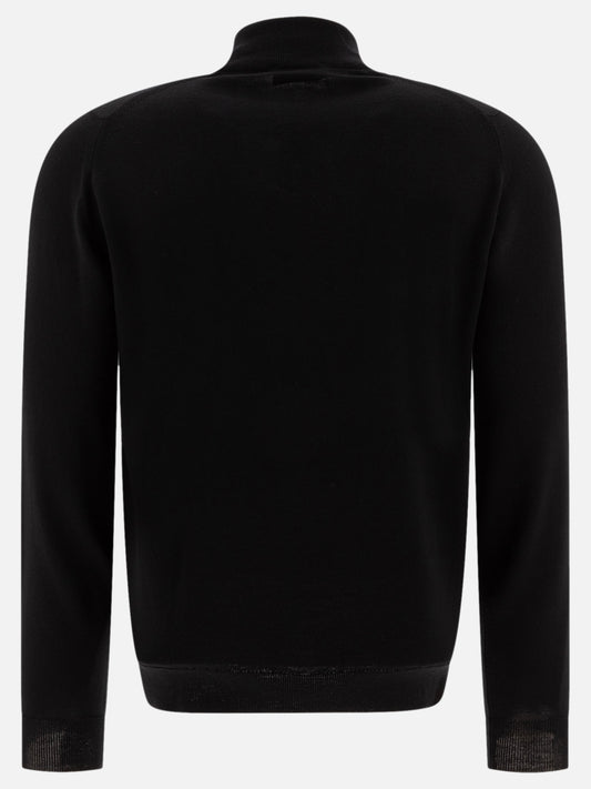 Maglioni con mezza zip Solid colour Nero - John Smedley Uomo | PDP | VIETTI Online Store | 2