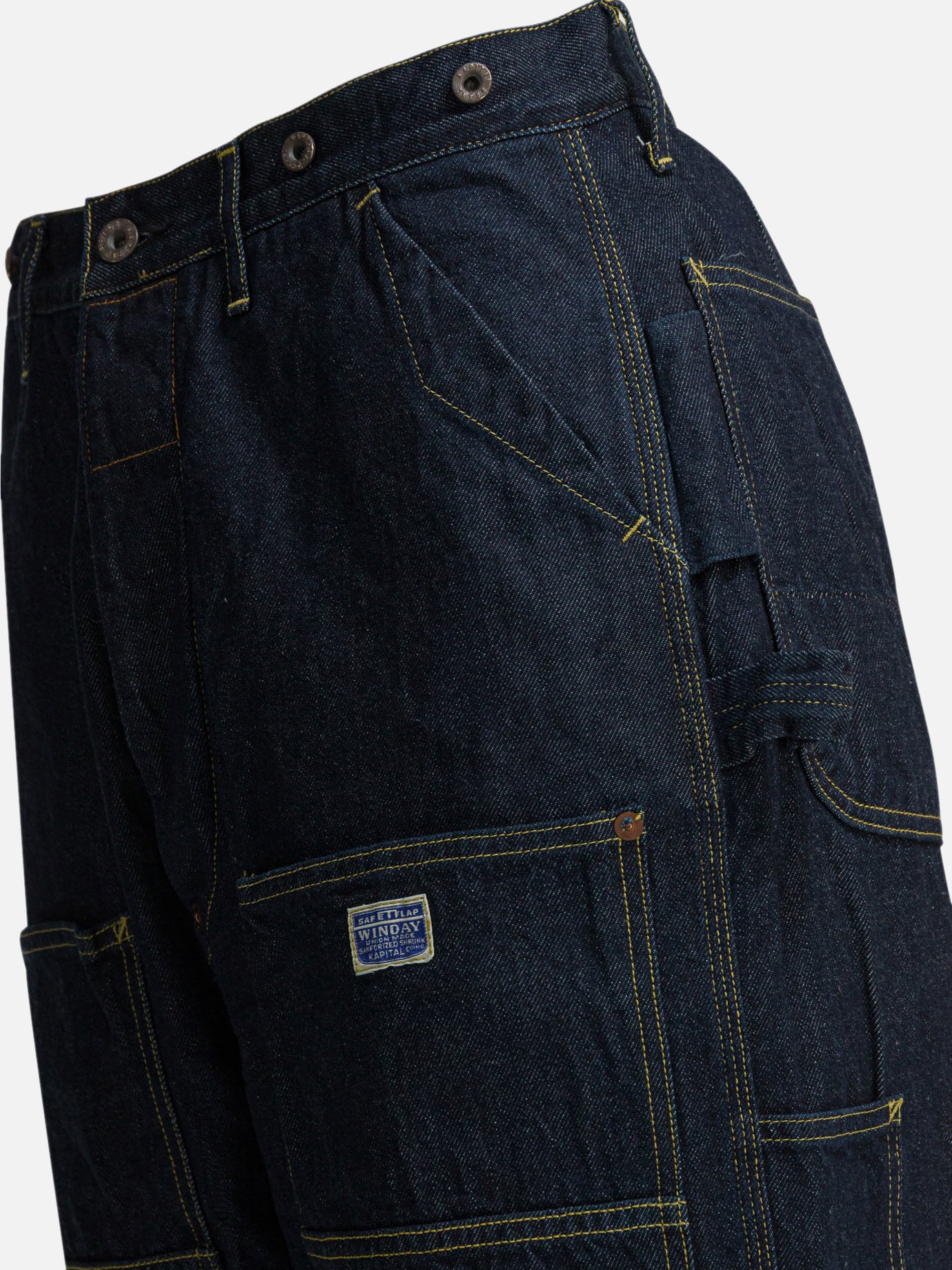 Straight-leg jeans Solid colour Blue - KAPITAL Men | PDP | VIETTI Online Store | Zoom-Modal_4