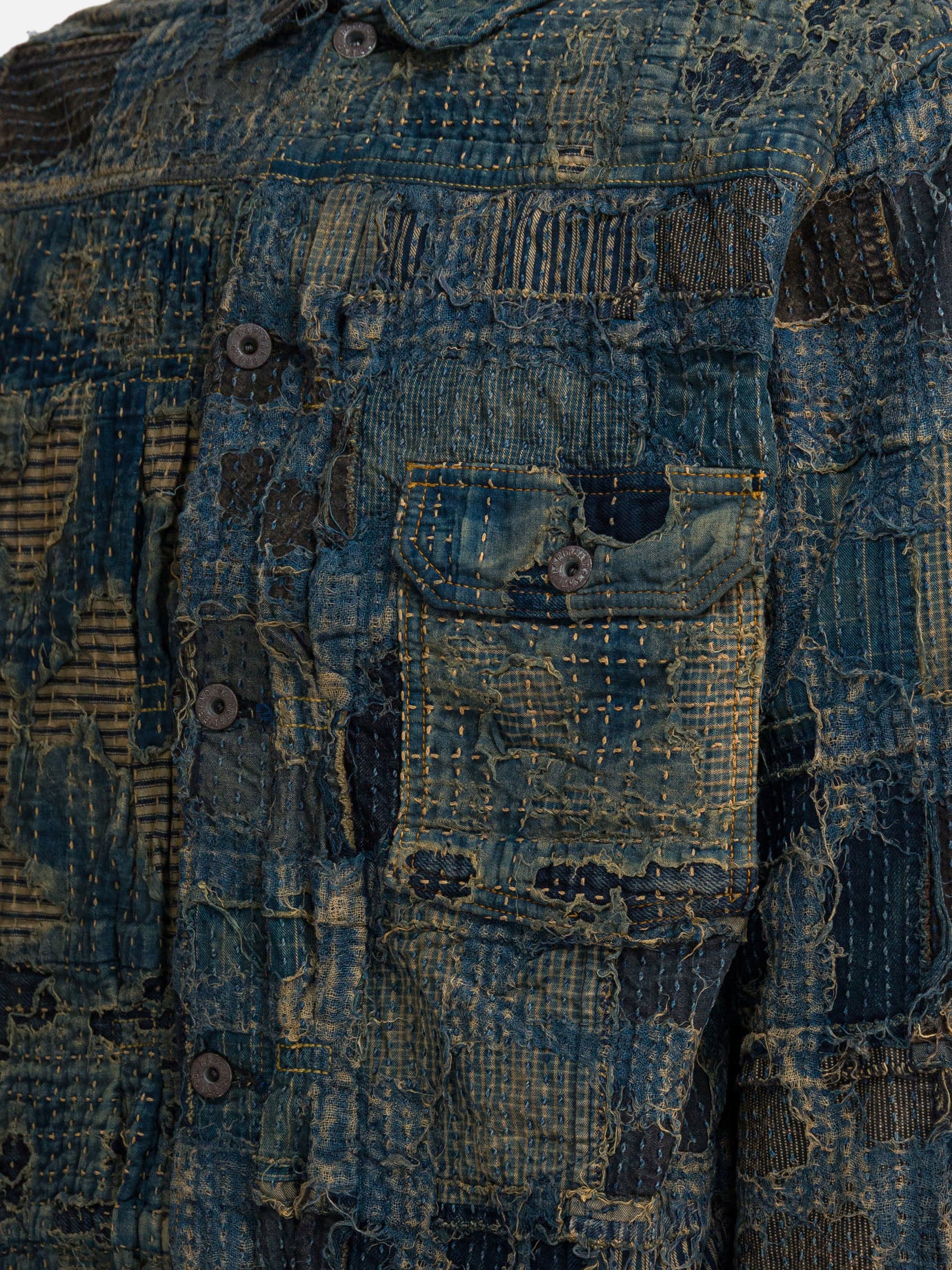 Denim jackets Textured knit Blue - KAPITAL Men | PDP | VIETTI Online Store | Zoom-Modal_4