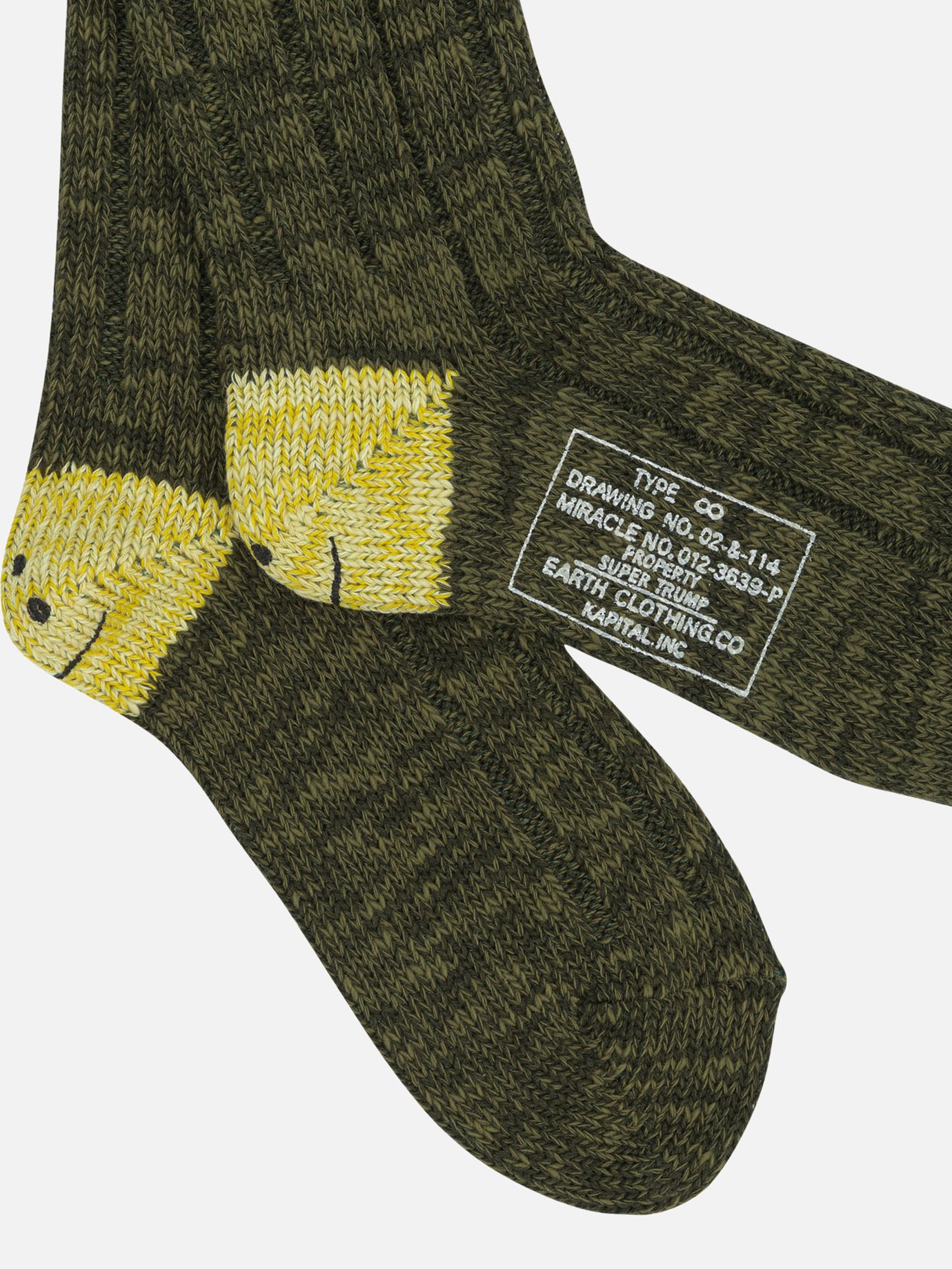 Classic socks Solid colour Green - KAPITAL Men | PDP | VIETTI Online Store | Zoom-Modal_2