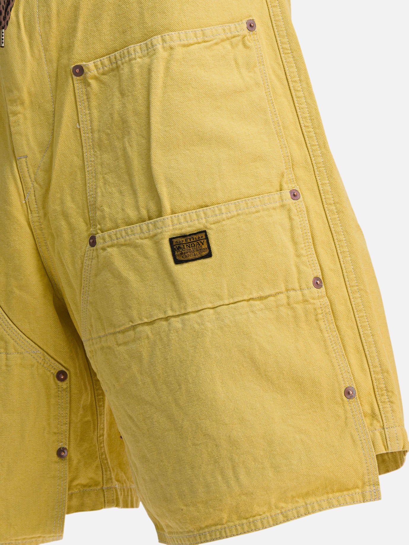 Drawstring shorts Solid colour Yellow - KAPITAL Men | PDP | VIETTI Online Store | Zoom-Modal_4