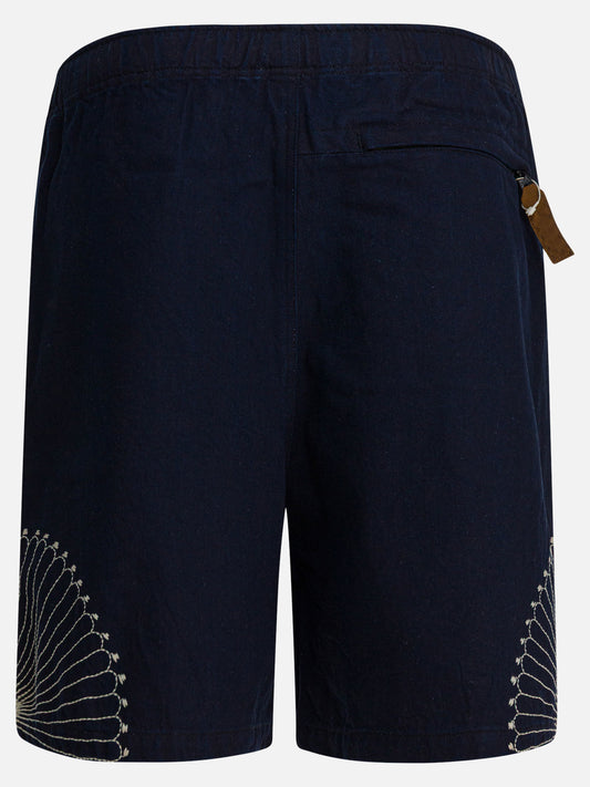 Drawstring shorts Solid colour Blue - KAPITAL Men | PLP | VIETTI Online Store | 2