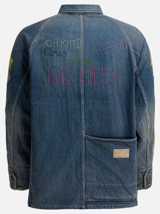 Denim jackets Solid colour Blue - KAPITAL Men | PLP | VIETTI Online Store | 2