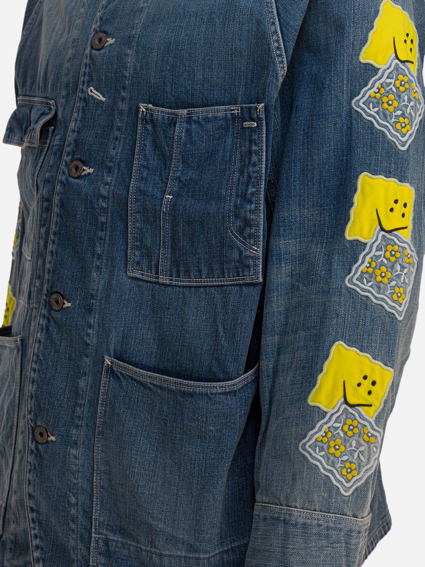 Denim jackets Solid colour Blue - KAPITAL Men | PDP | VIETTI Online Store | Zoom-Modal_4