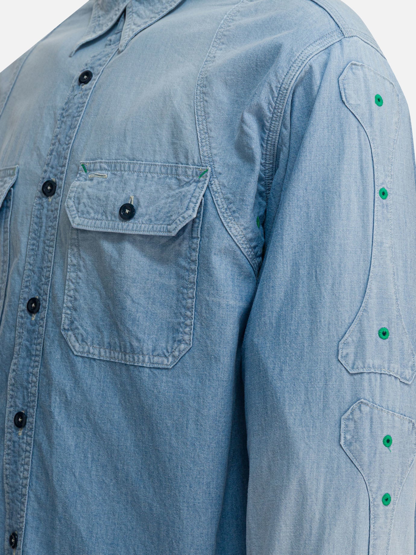 Camicie casual Solid colour Azzurro - KAPITAL Uomo | PDP | VIETTI Online Store | Zoom-Modal_4