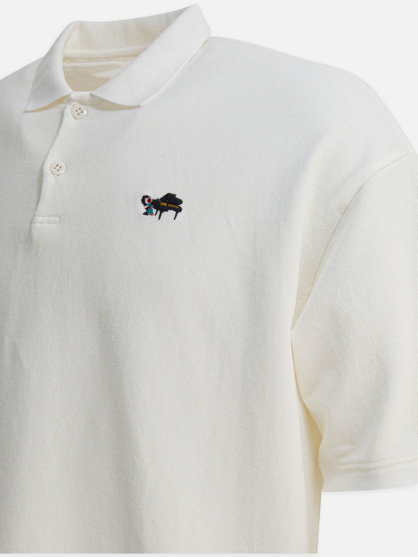 Polo shirts with buttons Solid colour White - KAPITAL Men | PDP | VIETTI Online Store | Zoom-Modal_4