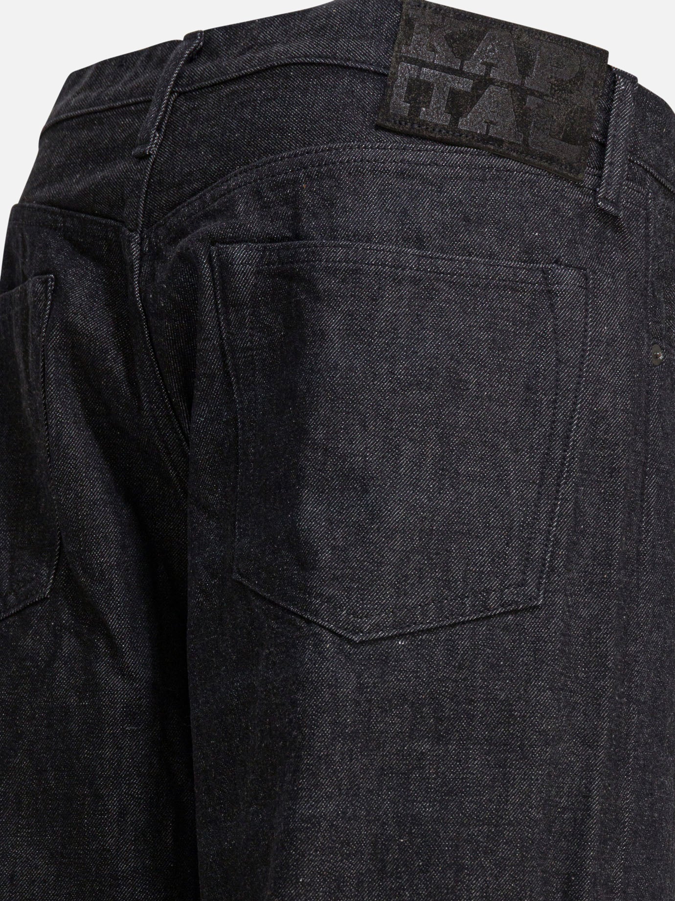 Straight-leg jeans Solid colour Black - KAPITAL Men | PDP | VIETTI Online Store | Zoom-Modal_4