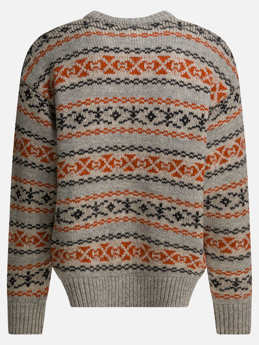 Crewneck sweaters Textured knit Grey - KAPITAL Men | PLP | VIETTI Online Store | 2