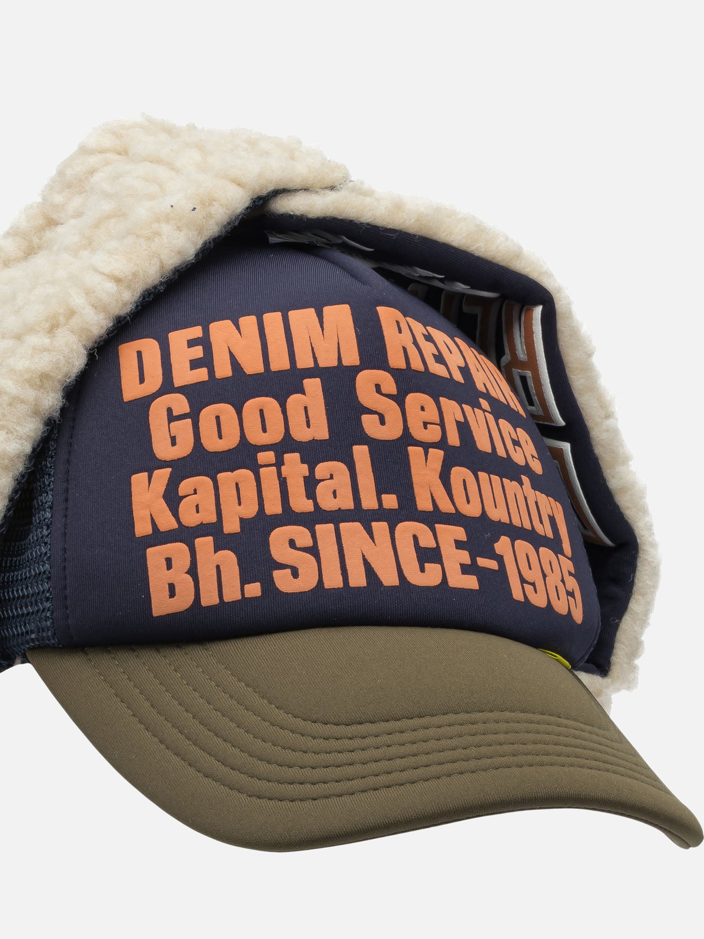 Trucker caps 100% polyester Blue - KAPITAL Men | PDP | VIETTI Online Store | Zoom-Modal_4