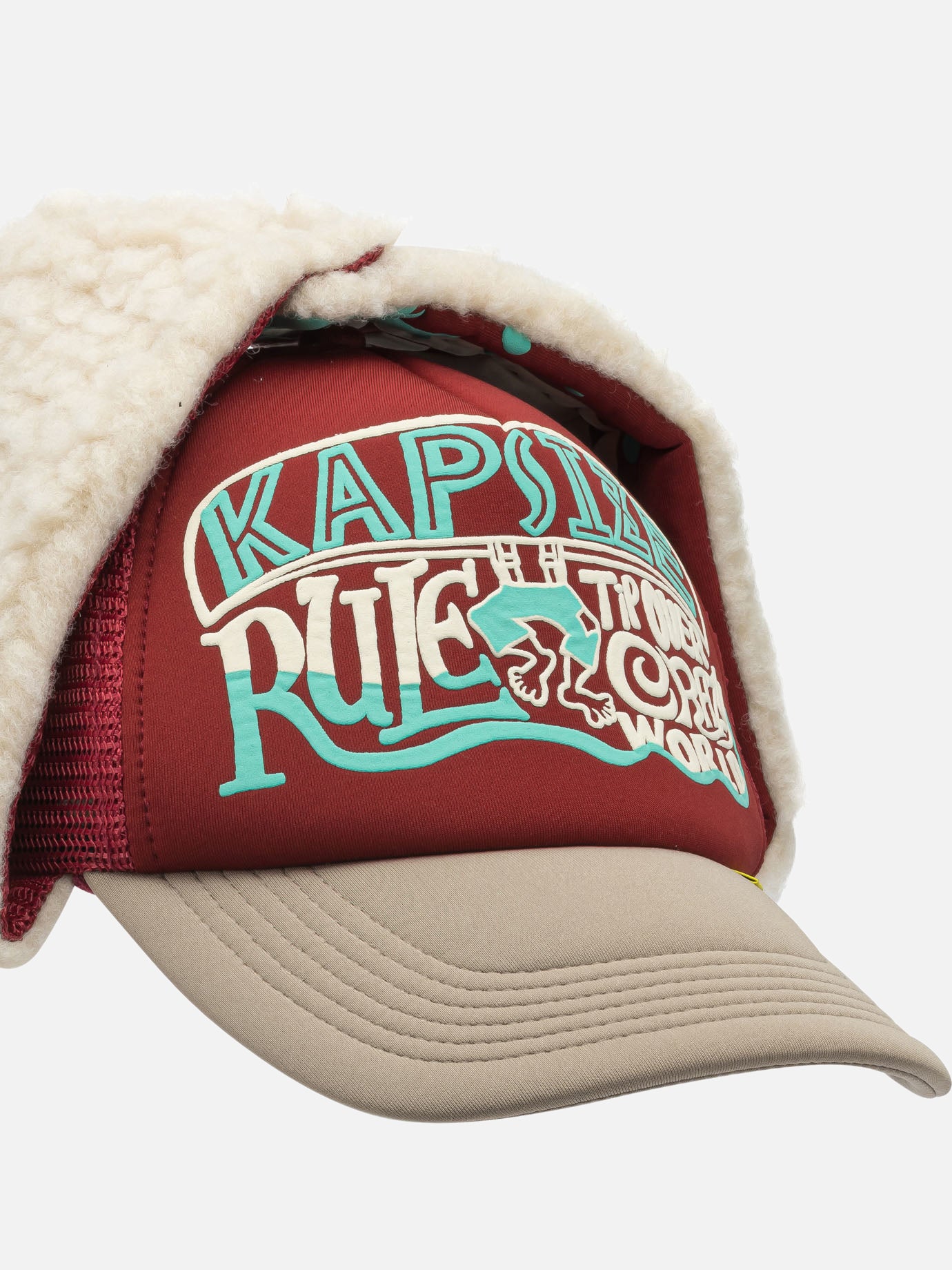 Trucker caps 100% polyester Bordeaux - KAPITAL Men | PDP | VIETTI Online Store | Zoom-Modal_4
