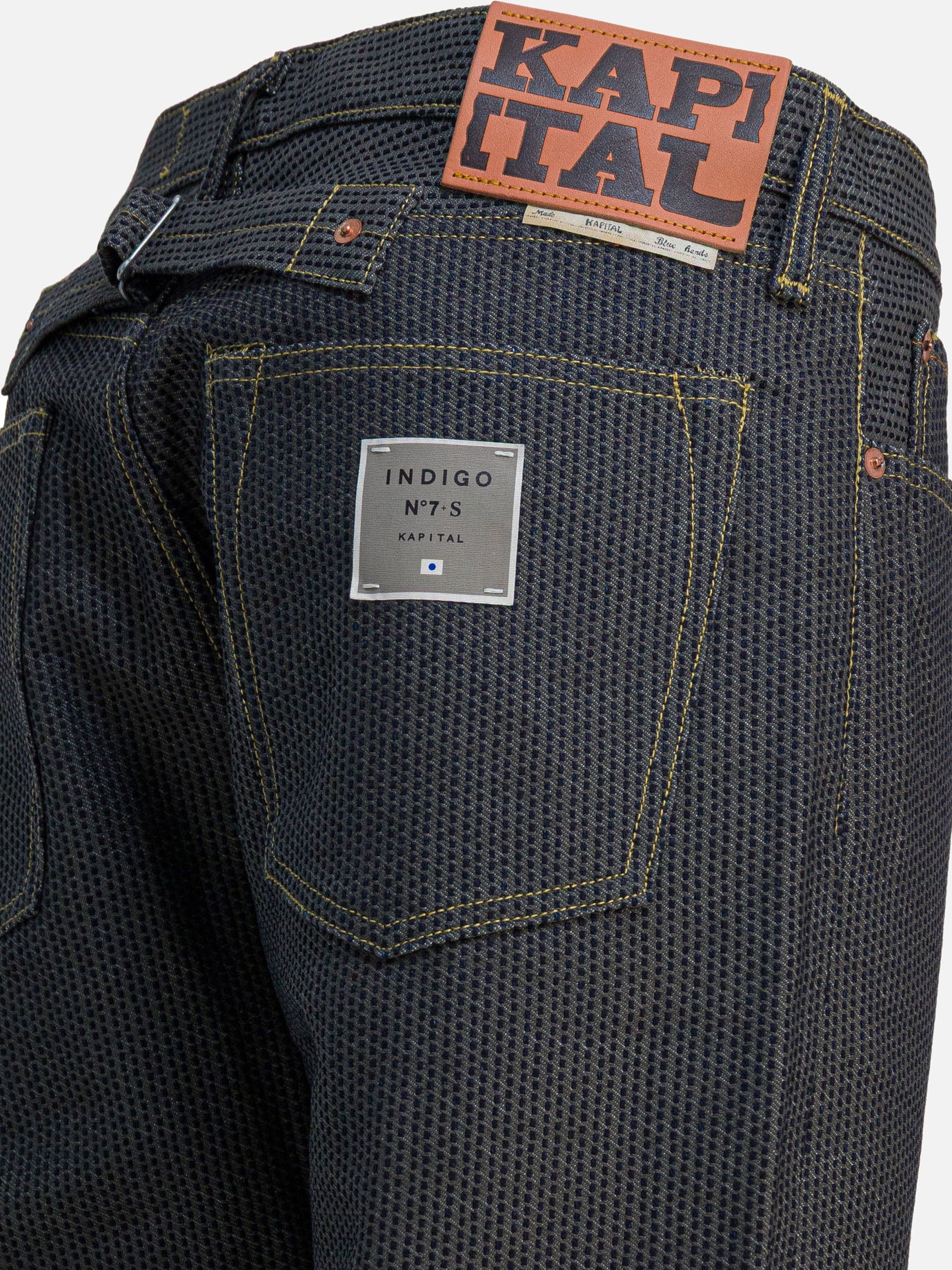 Jeans a gamba dritta Solid colour Blu - KAPITAL Uomo | PDP | VIETTI Online Store | Zoom-Modal_4