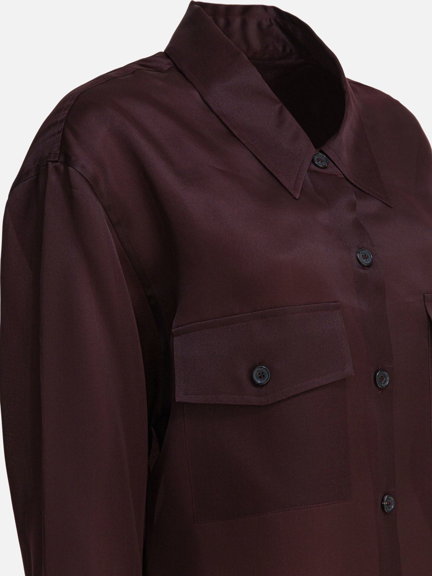 Casual shirts Solid colour Bordeaux - Khaite Women | PDP | VIETTI Online Store | Zoom-Modal_4