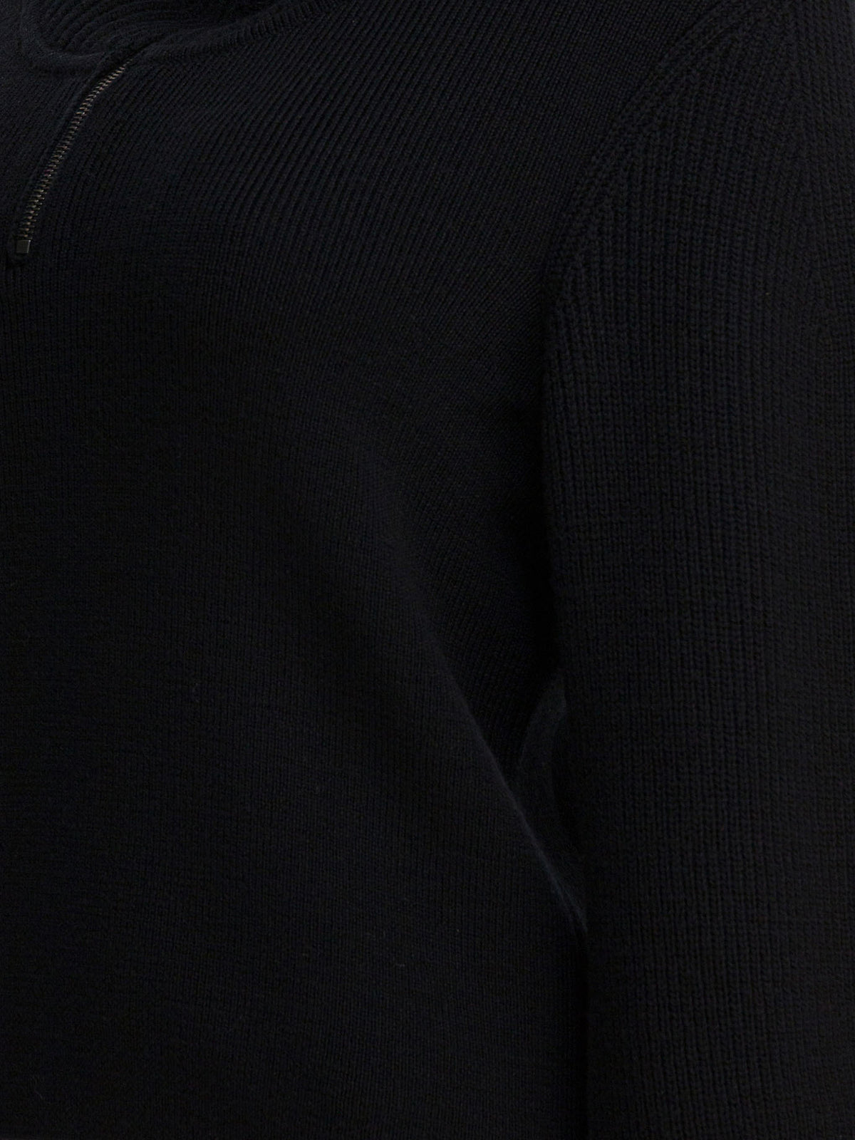 Lemaire Half zipper sweater Black