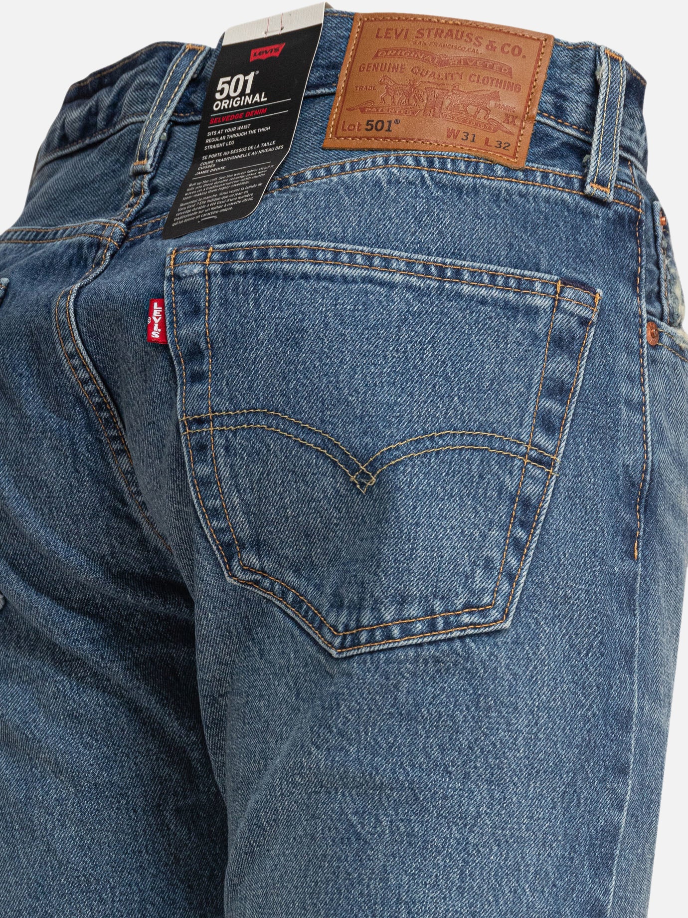 Straight-leg jeans Solid colour Blue - Levi's Men | PDP | VIETTI Online Store | Zoom-Modal_4