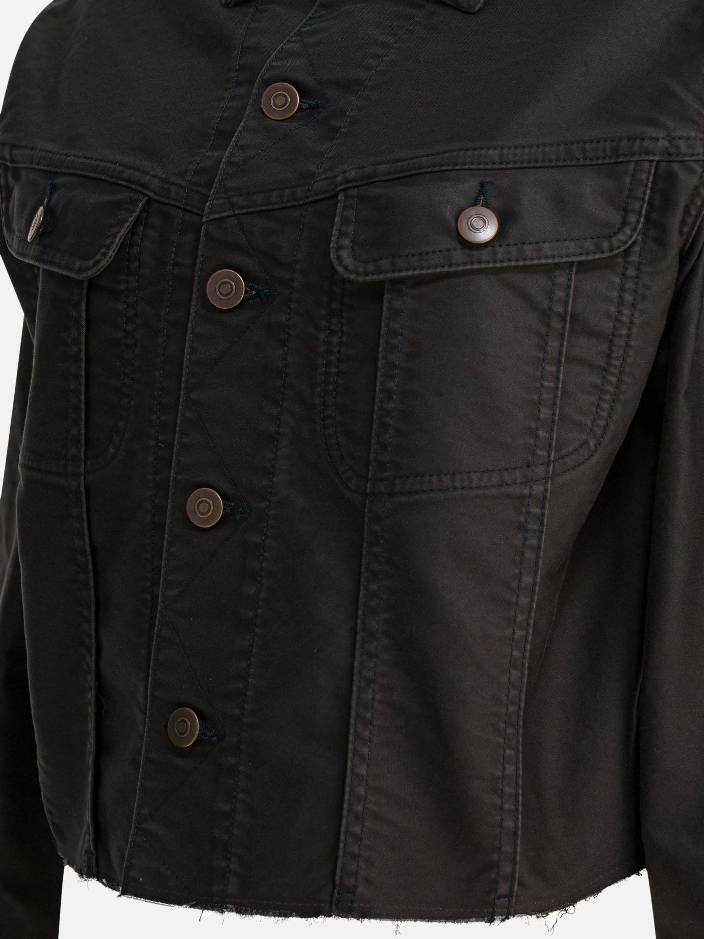 Giacche in denim Solid colour Nero - Maison Margiela Donna | PDP | VIETTI Online Store | Zoom-Modal_4
