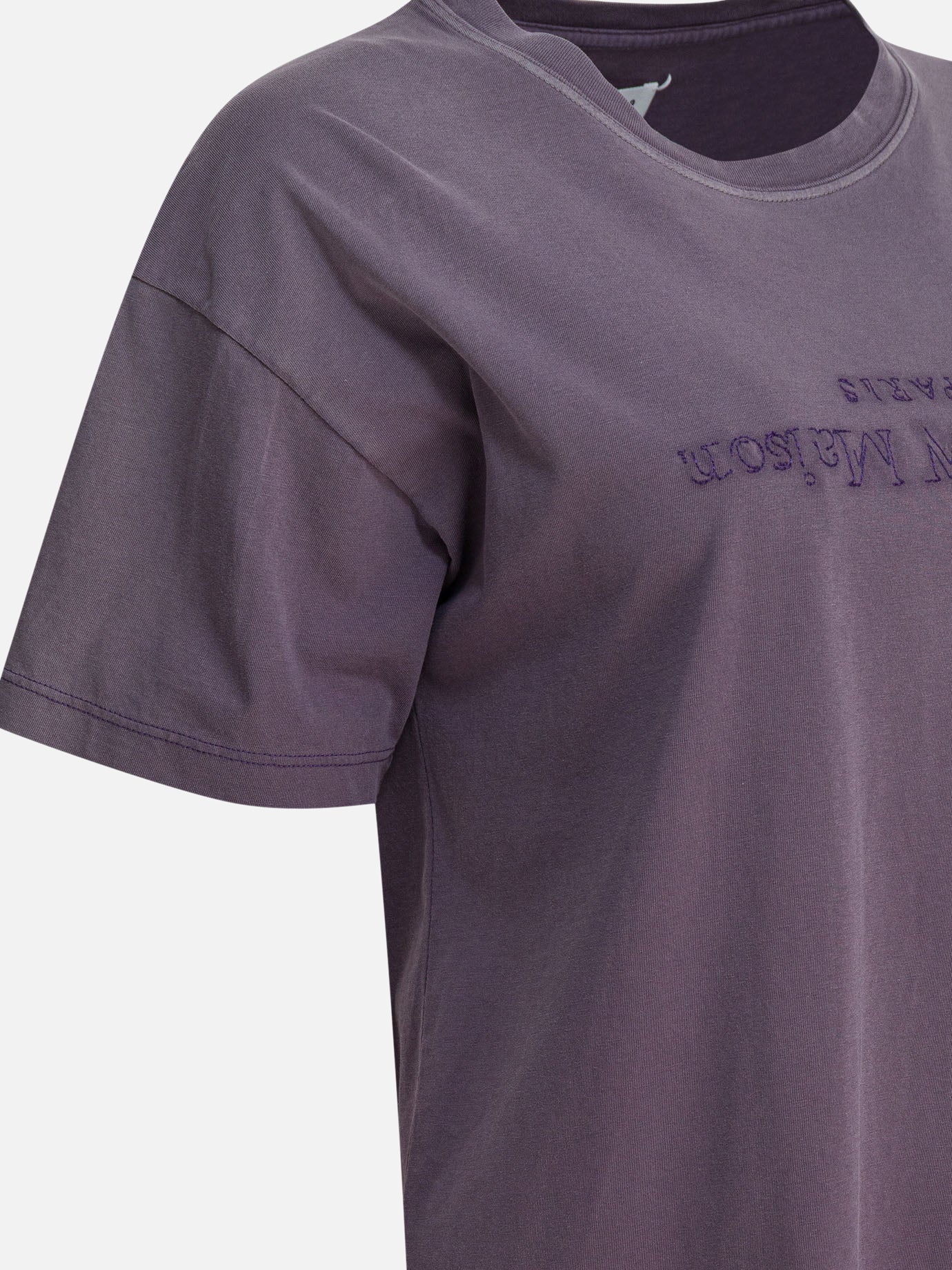 T-shirt girocollo Logo Viola - Maison Margiela Donna | PDP | VIETTI Online Store | Zoom-Modal_4