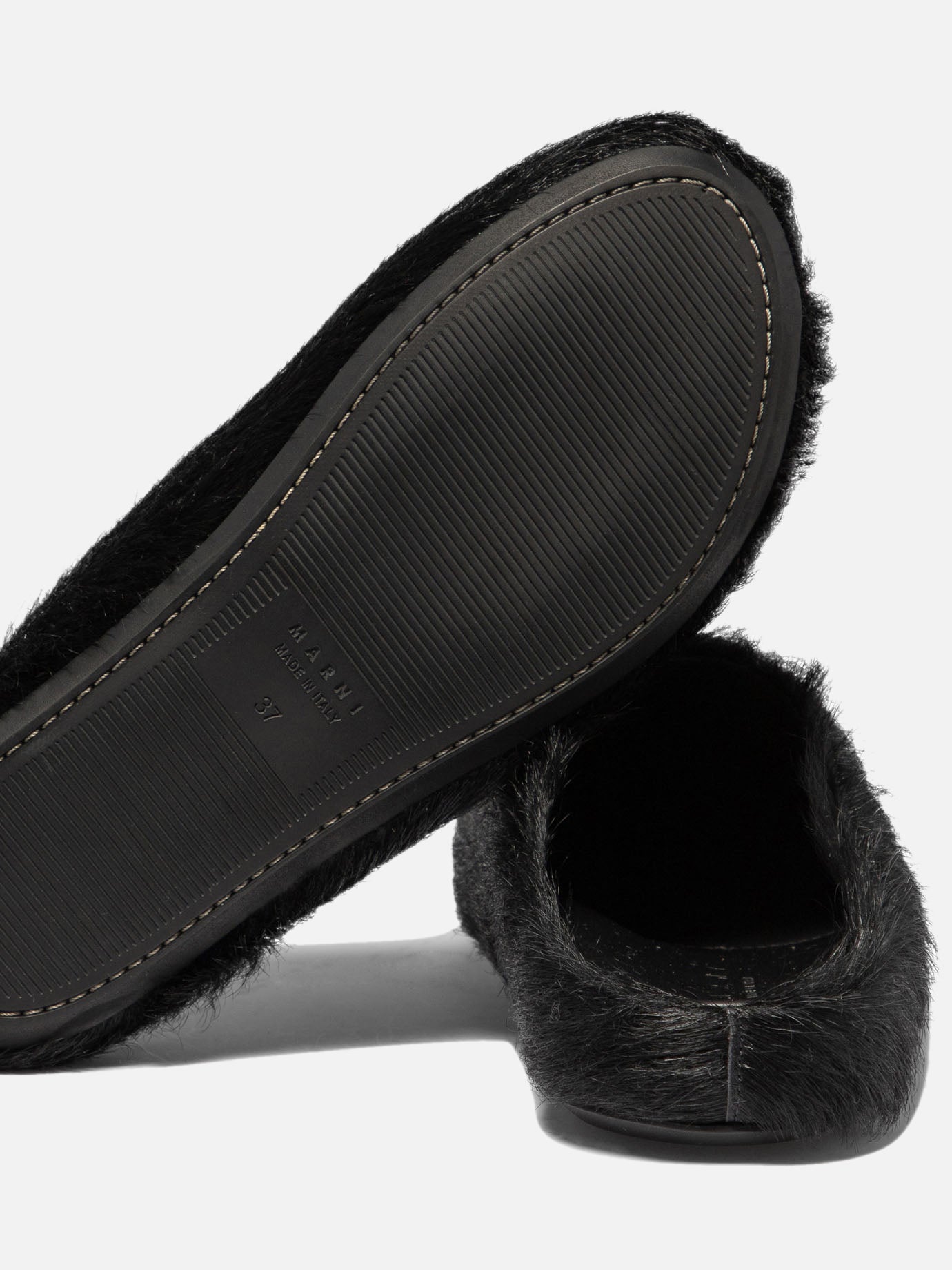 Slippers 100% calf hair - 100% rubber Black - Marni Women | PDP | VIETTI Online Store | Zoom-Modal_5