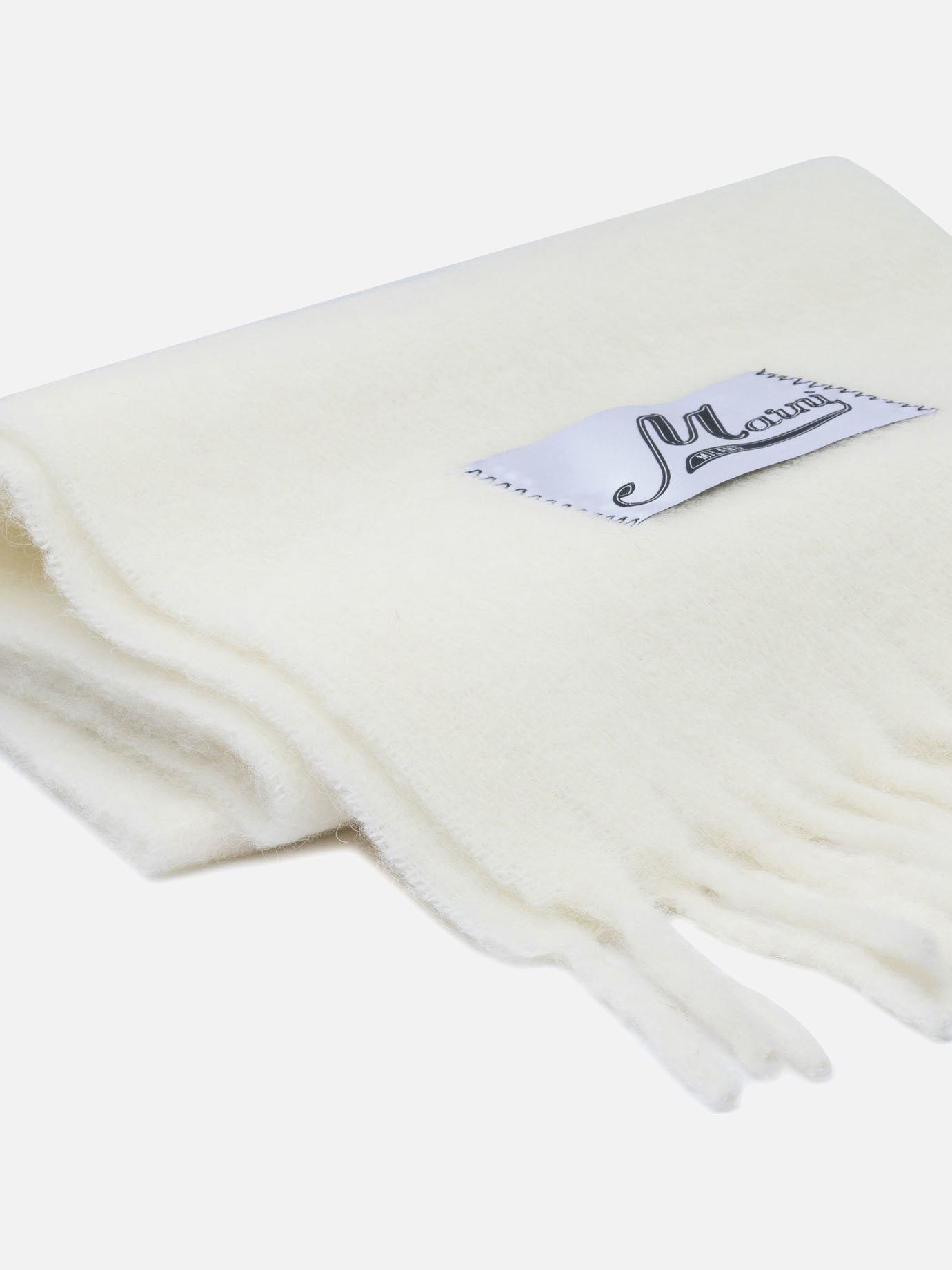 Fringed scarves 80% alpaca 20% polyamide White - Marni Women | PDP | VIETTI Online Store | Zoom-Modal_2