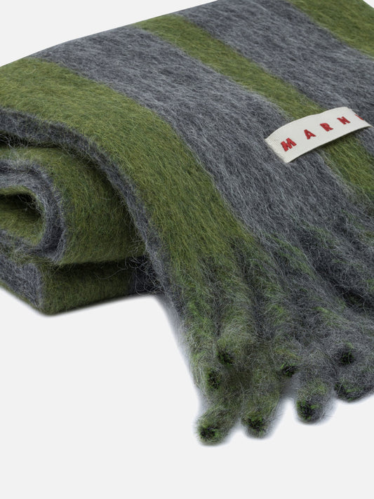 Fringed scarves 50% wool 20% polyamide 15% mohair 15% alpaca Grey - Marni Women | PLP | VIETTI Online Store | 2