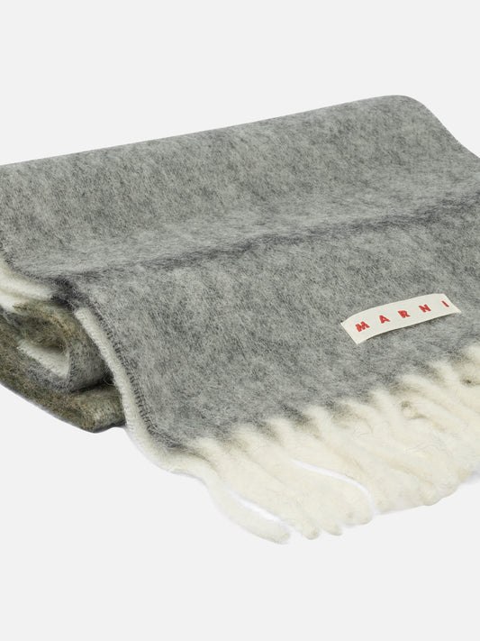 Fringed scarves 28% mohair 28% alpaca 24% virgin wool 20% polyamide Grey - Marni Women | PLP | VIETTI Online Store | 2