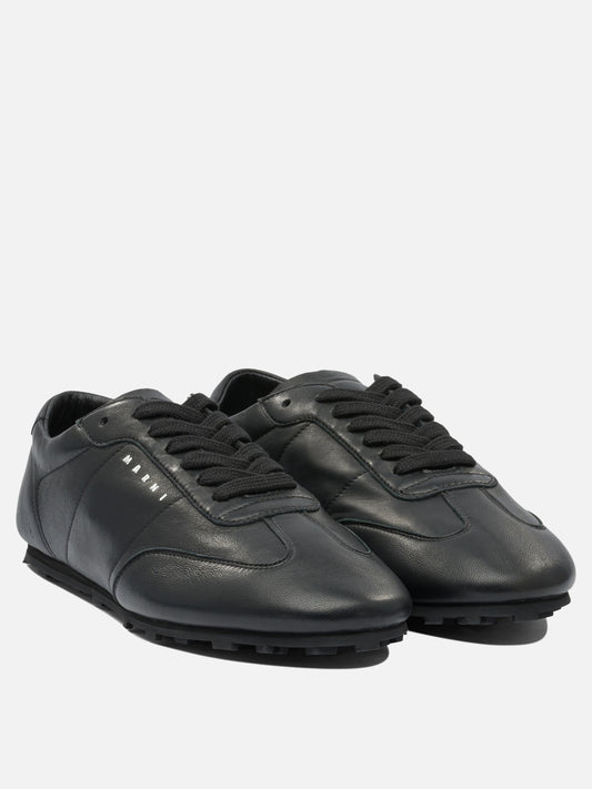 Low top sneakers 100% leather - 100% rubber Black - Marni Women | PLP | VIETTI Online Store | 2