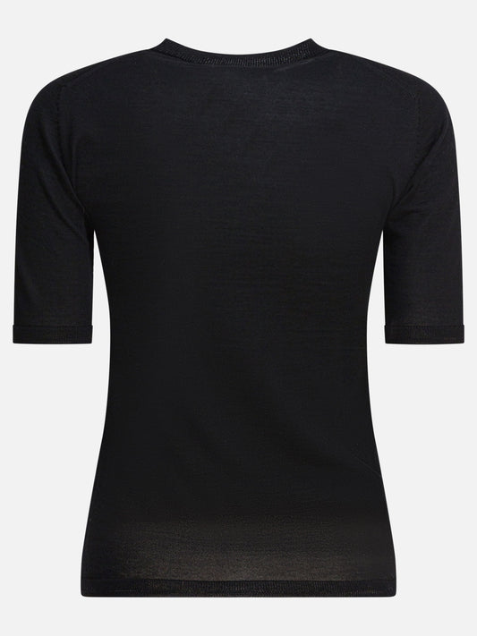 Crewneck t-shirts Solid colour Black - Max Mara Women | PLP | VIETTI Online Store | 2