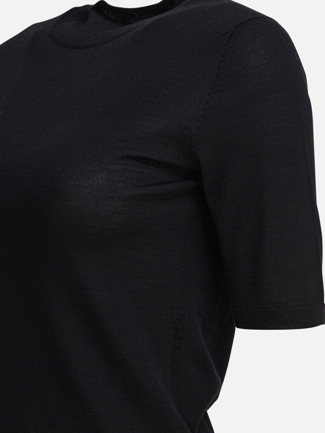 Crewneck t-shirts Solid colour Black - Max Mara Women | PDP | VIETTI Online Store | Zoom-Modal_4