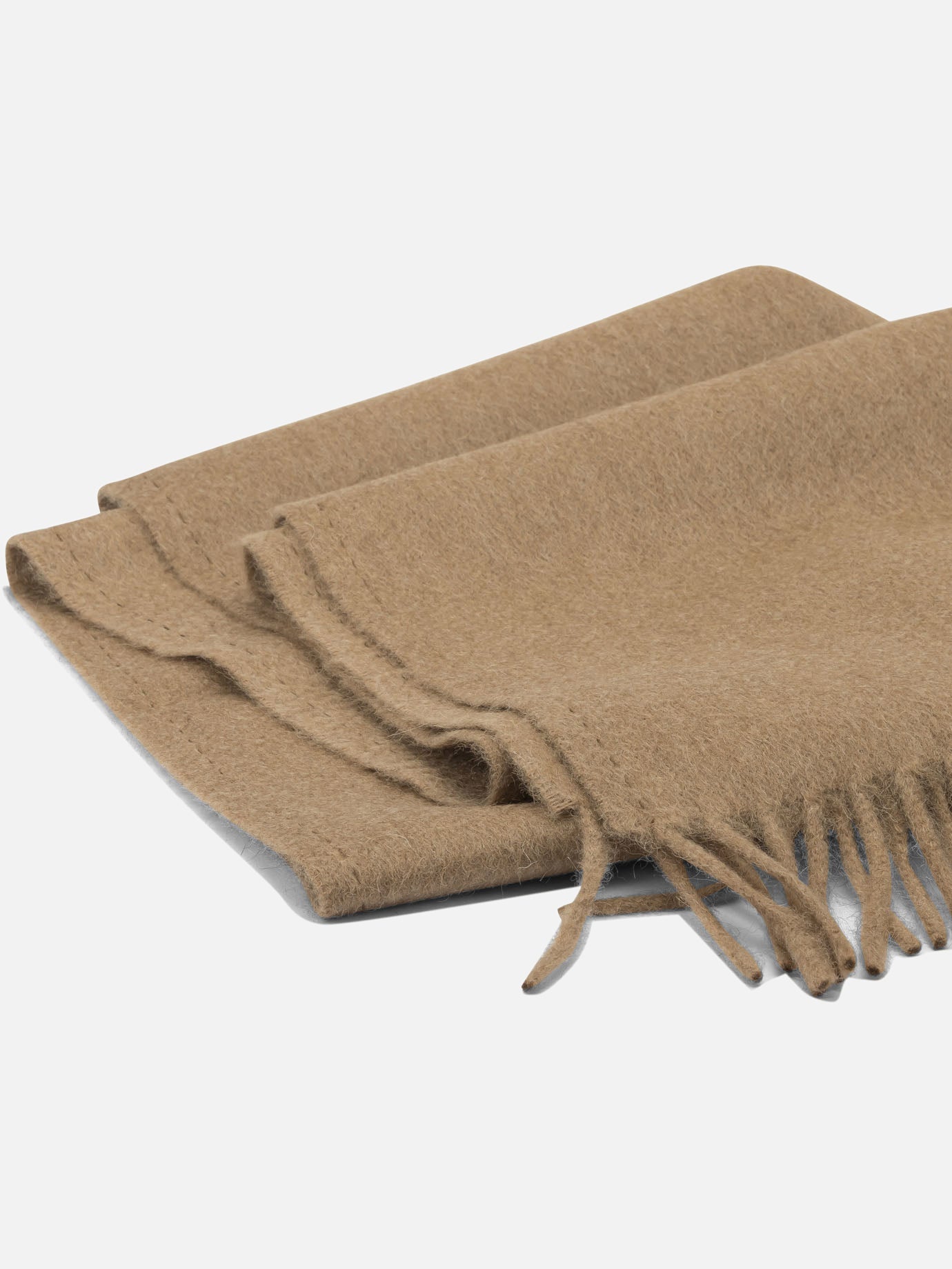 Fringed scarves 100% camel Brown - Max Mara Women | PDP | VIETTI Online Store | Zoom-Modal_2