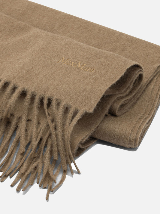 Fringed scarves 100% camel Brown - Max Mara Women | PLP | VIETTI Online Store | 2
