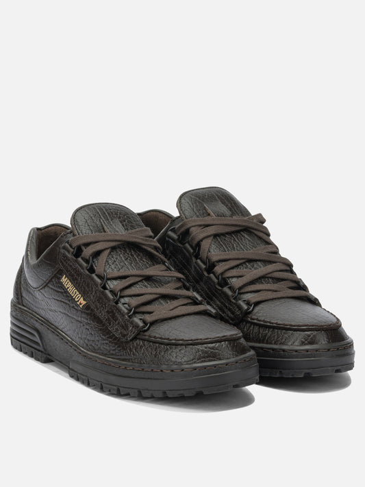 Low top sneakers 100% leather - 100% fabric - 100% rubber Brown - Mephisto Men | PLP | VIETTI Online Store | 2