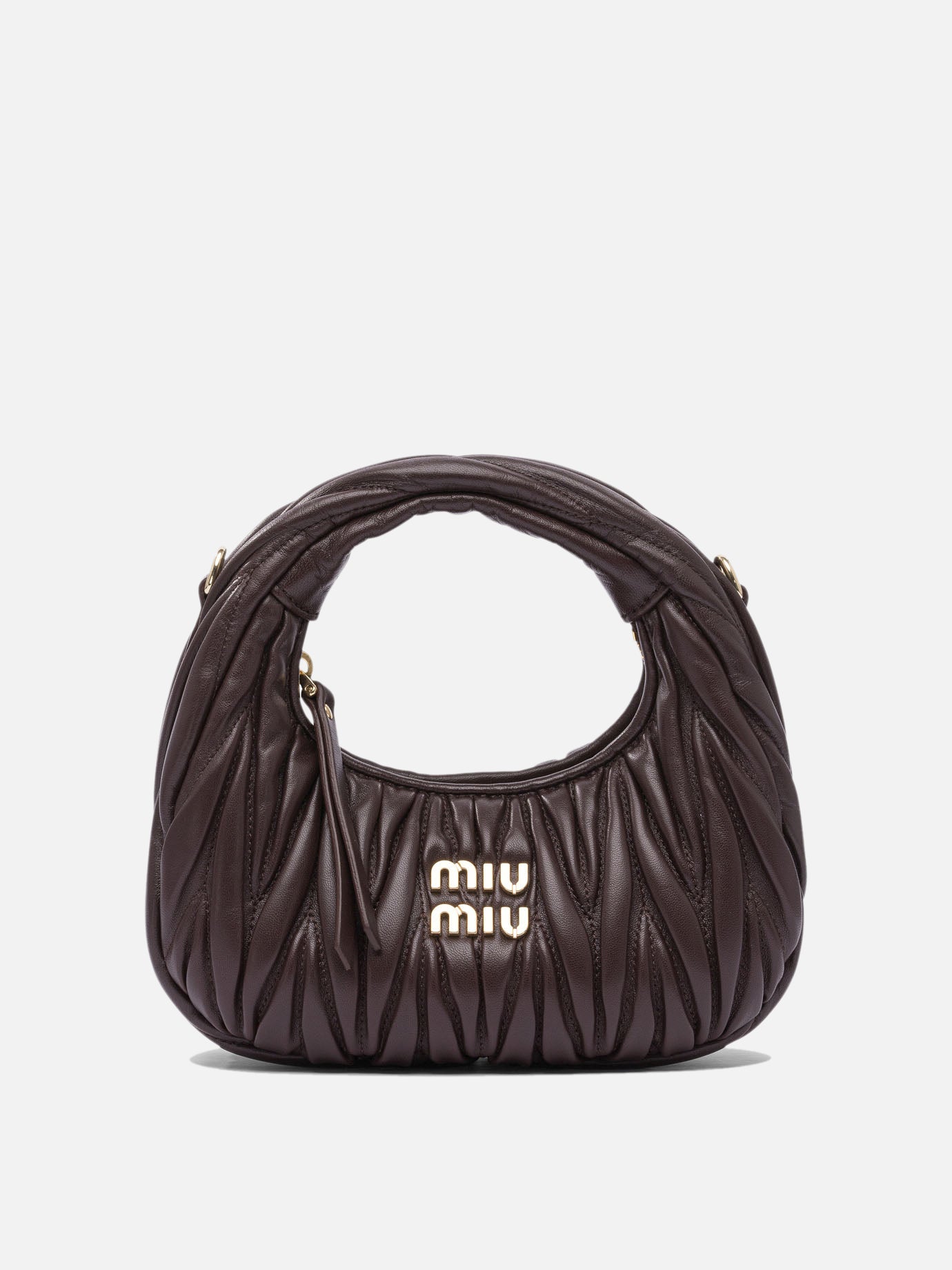 ハンドバッグ MIU MIU WANDER SMALL LEATHER HANDBAG Wander Small matelassé leather shoulder bag in silver - Miu