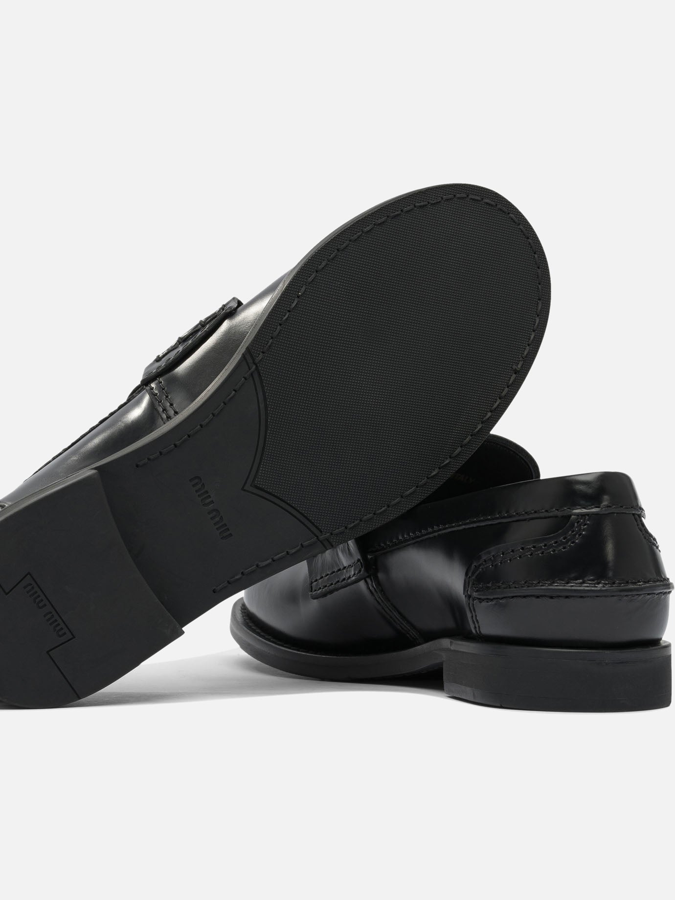 Loafers 100% calf leather - 100% rubber Black - Miu Miu Women | PDP | VIETTI Online Store | Zoom-Modal_5