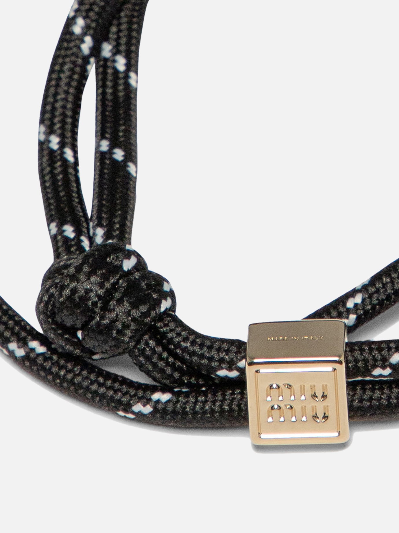 Bracelets & Anklets 100% cotton Black - Miu Miu Women | PDP | VIETTI Online Store | Zoom-Modal_2