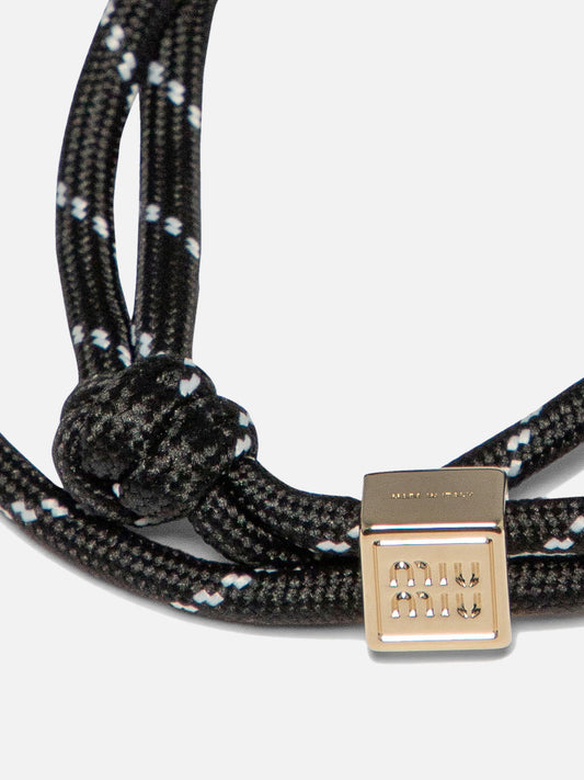 Bracelets & Anklets 100% cotton Black - Miu Miu Women | PLP | VIETTI Online Store | 2
