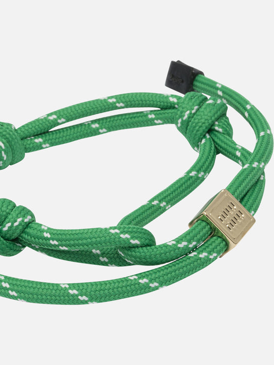 Bracelets & Anklets 100% cotton Green - Miu Miu Women | PLP | VIETTI Online Store | 2