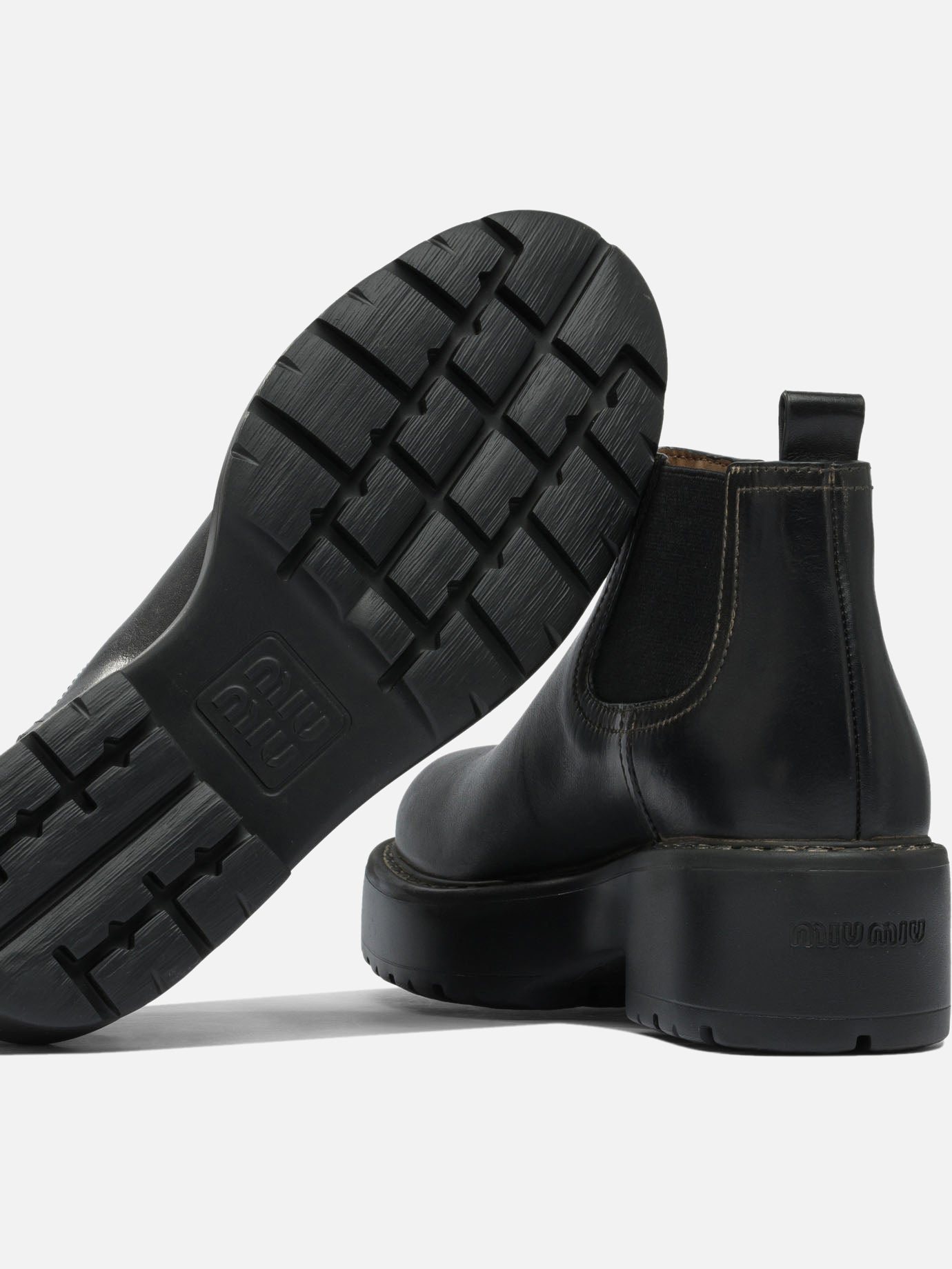 Chelsea boots 100% leather - 100% rubber Black - Miu Miu Women | PDP | VIETTI Online Store | Zoom-Modal_5