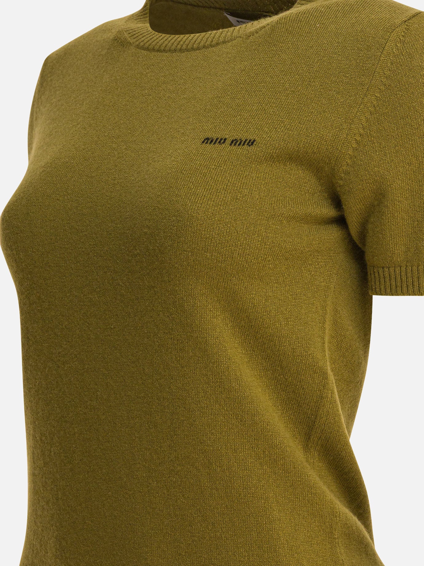 Crewneck sweaters Solid colour Green - Miu Miu Women | PDP | VIETTI Online Store | Zoom-Modal_4
