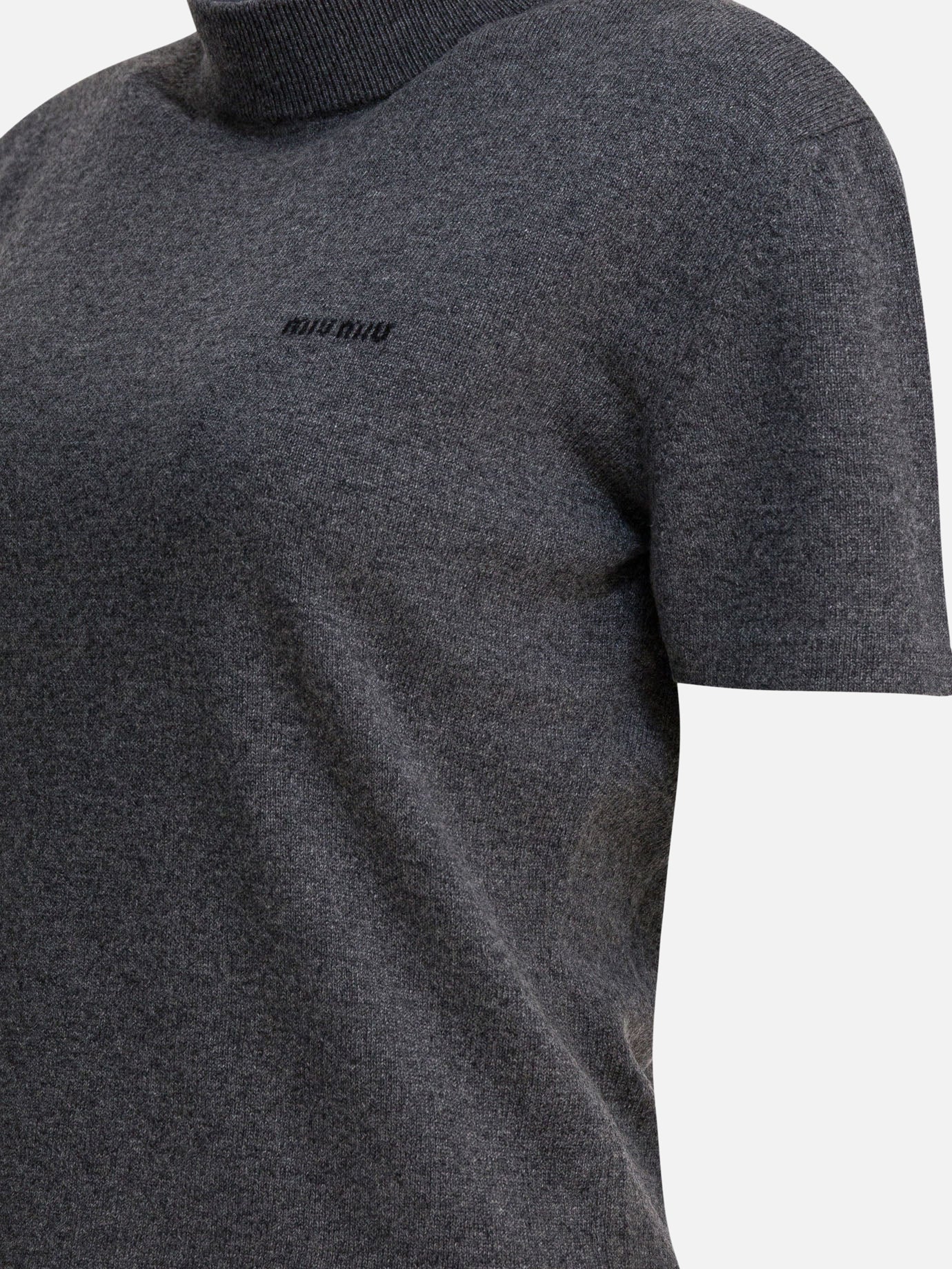 Turtleneck sweaters Logo Grey - Miu Miu Women | PDP | VIETTI Online Store | Zoom-Modal_4