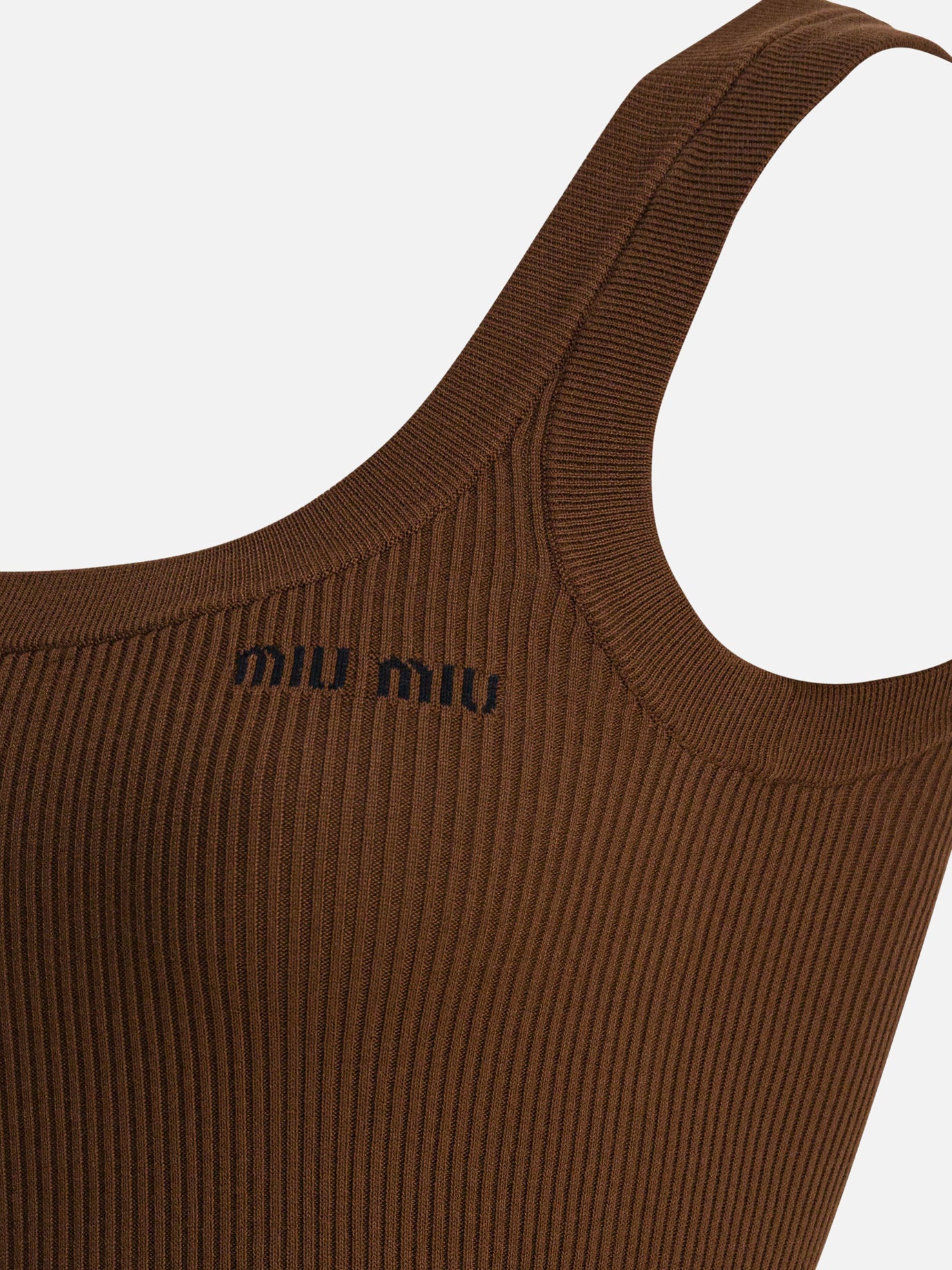 Canotte Logo Marrone - Miu Miu Donna | PDP | VIETTI Online Store | Zoom-Modal_4