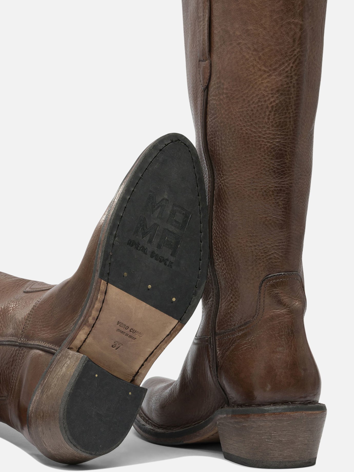 Cowboy 100% leather - 80% rubber 20% leather Brown - Moma Women | PDP | VIETTI Online Store | Zoom-Modal_5