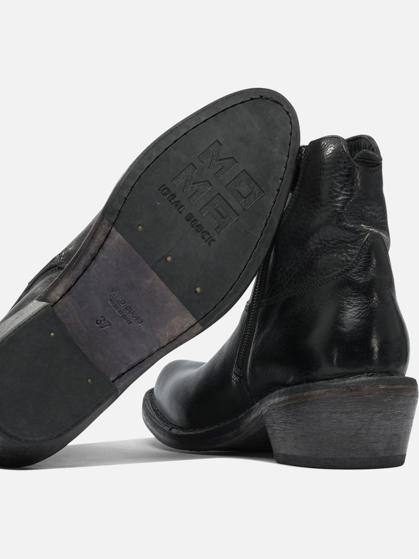 Cowboy 100% leather - 80% rubber 20% leather Black - Moma Women | PDP | VIETTI Online Store | Zoom-Modal_5