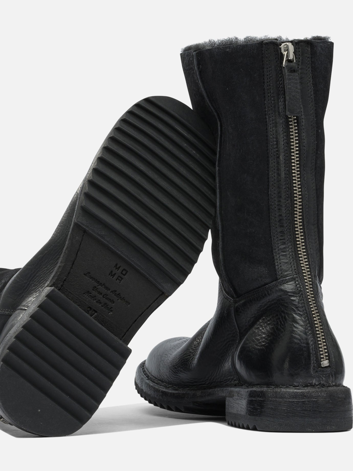 Zipped boots 100% leather - 100% rubber Black - Moma Women | PDP | VIETTI Online Store | Zoom-Modal_5