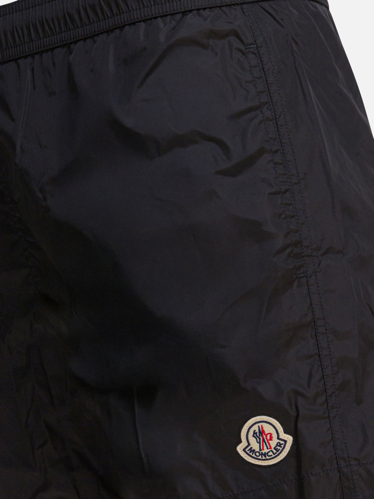 Moncler Swim shorts with tricolor trim Black