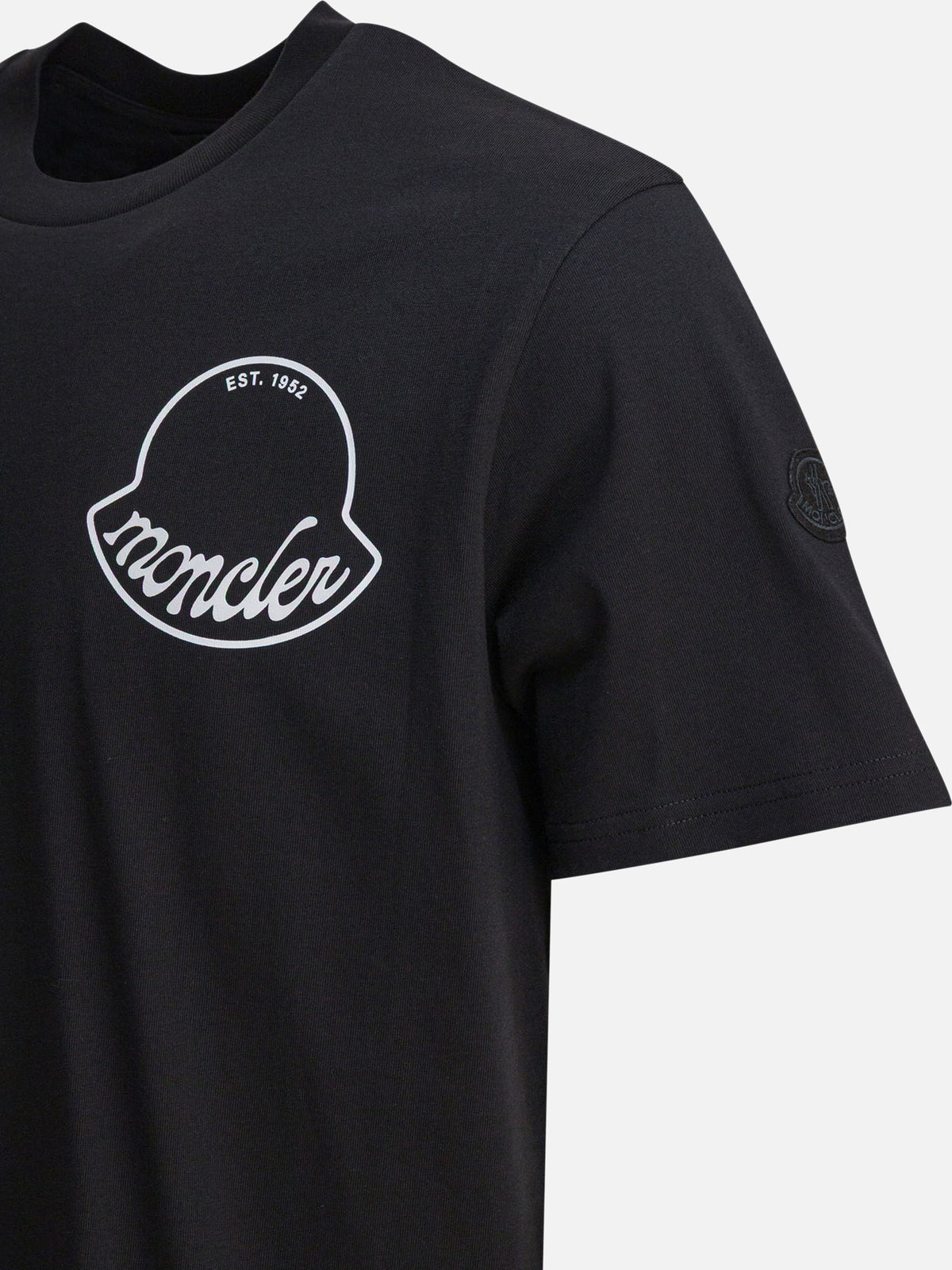 Moncler Cotton T-shirt with logo Black