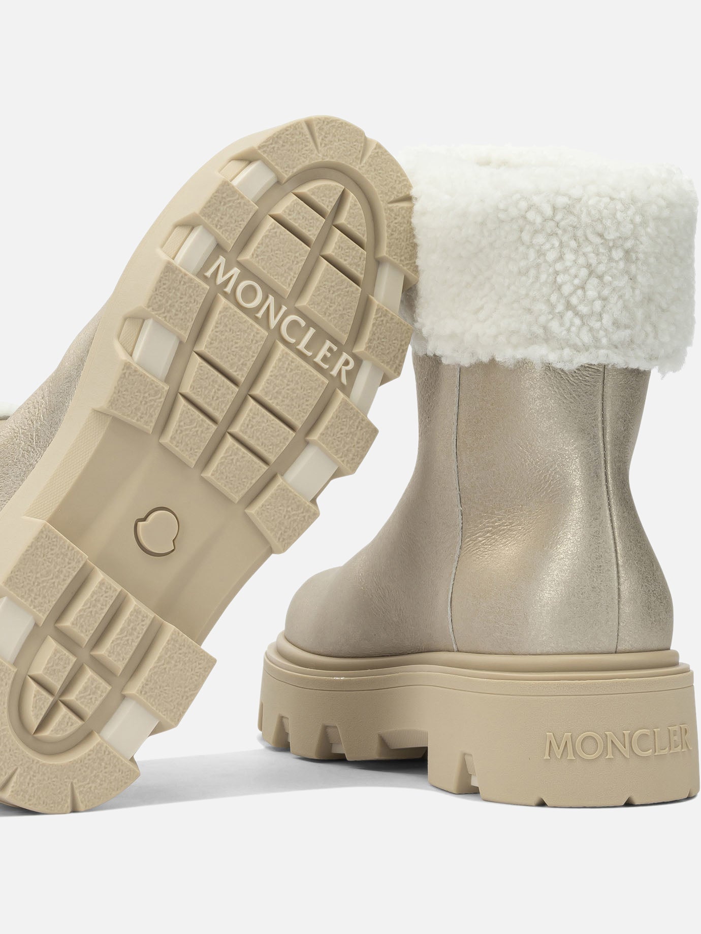 Pull-on boots 100% shearling - 100% rubber Gold - Moncler Women | PDP | VIETTI Online Store | Zoom-Modal_5